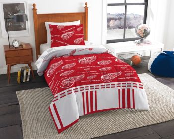 Detroit Red Wings OFFICIAL NHL Twin Bed In Bag Set