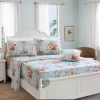 Shabby Floral Bedding Elegant Peony Sheets Set Collections 800 Thread Count 100% Cotton Deep Pocket,4 Piece-Queen Size