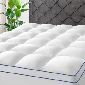 Full Mattress Topper,Extra Thick Mattress Pad Cover for Deep Sleep,Can Well Disperse Body Pressure,Full Mattress Topper (Color: White, size: California King)