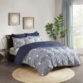 Cotton Jacquard Duvet Cover Set (Color: as Pic)